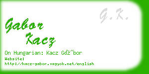 gabor kacz business card